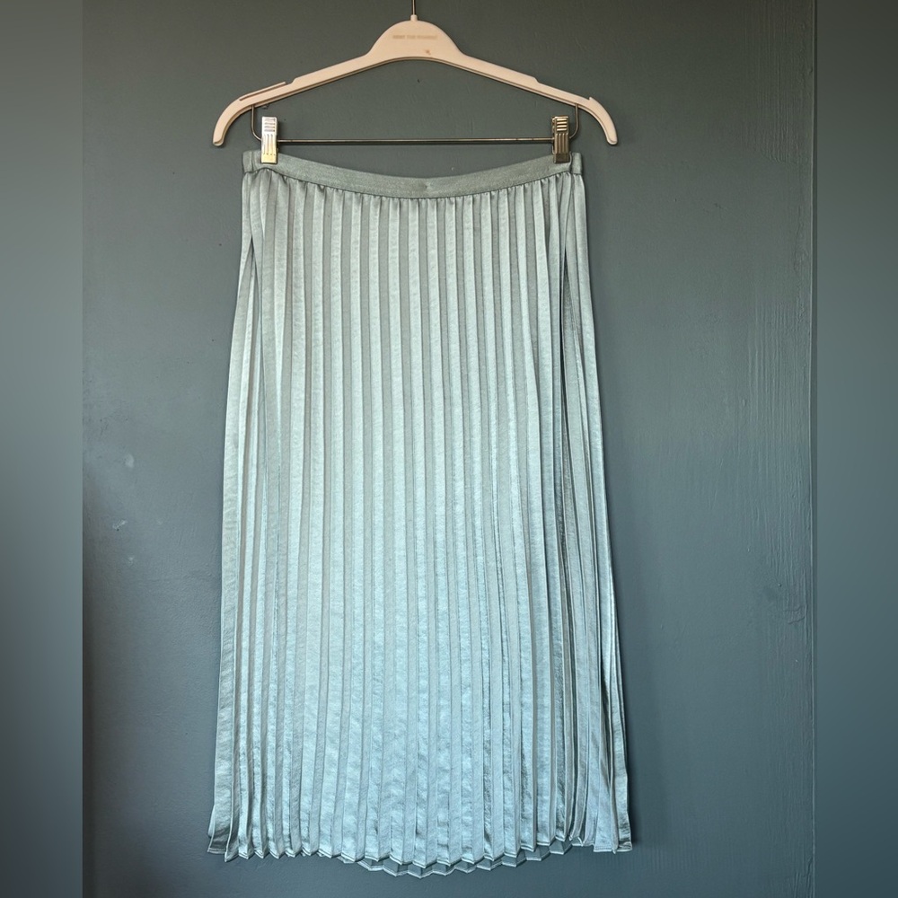 Pleated Midi Skirt - Satin